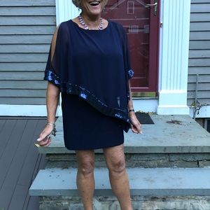 Navy blue cocktail dress